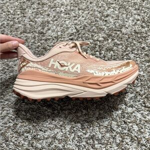 Hoka Women's Peach and Cream Athletic Shoes